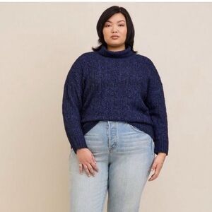 Torrid Navy Blue Turtleneck Sweater